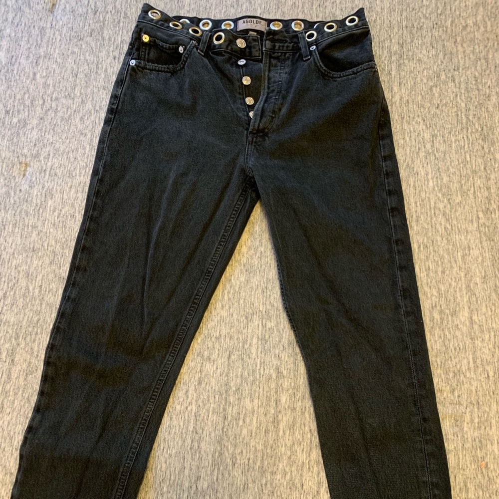 AGOLDE denim jeans on waist